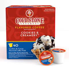 Cold Stone Creamery Beverages pod close-up displaying label and flavor detail for clear choice