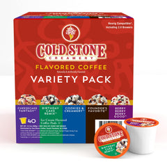 Cold Stone Creamery pods top view displaying assortment and brewing convenience
