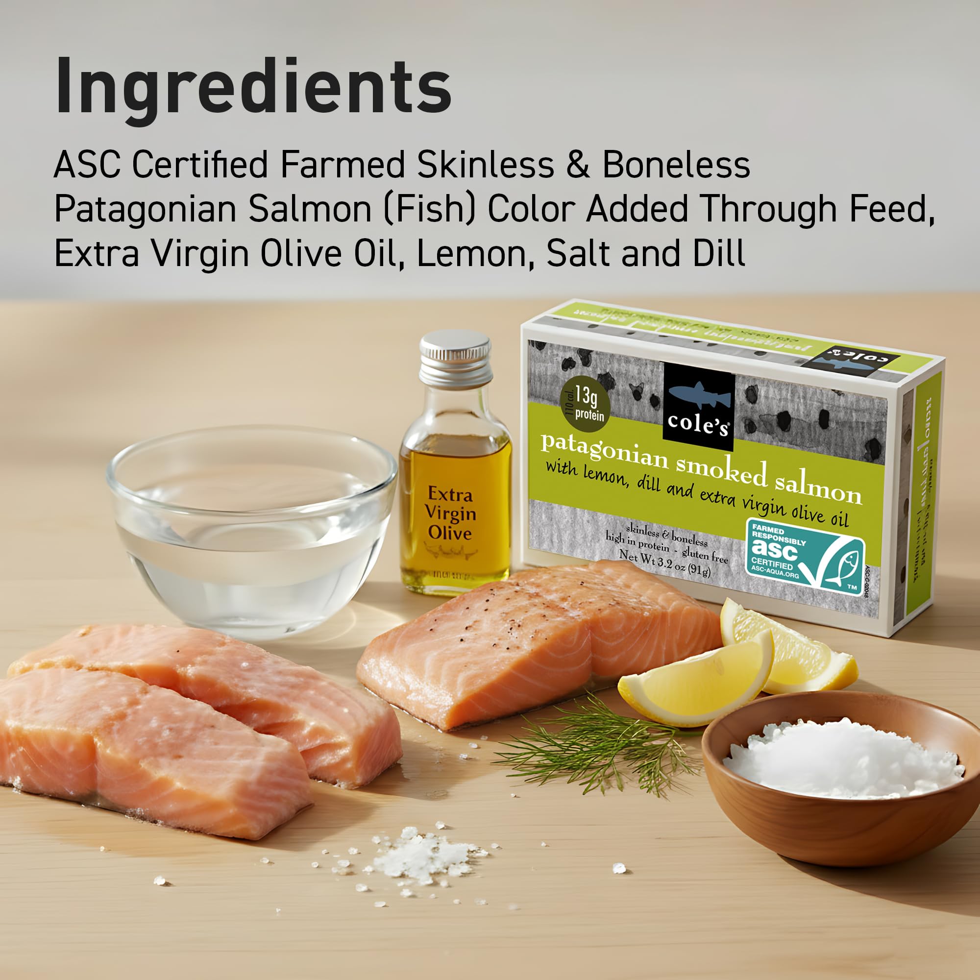 Cole's lemon and dill detail, adds fresh bright flavor benefit