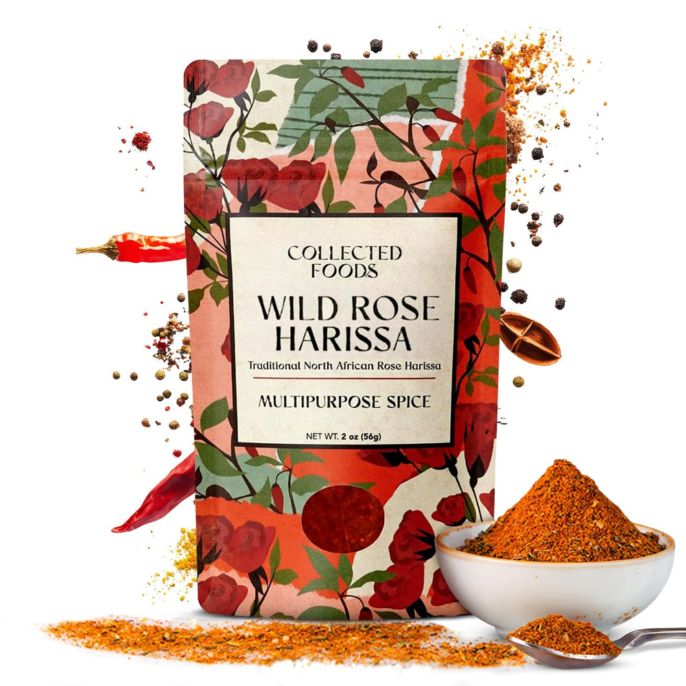 Collected Foods jar front view showing brand and spice blend benefit