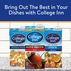 College Inn close-up of broth texture showing clarity and rich chicken flavor