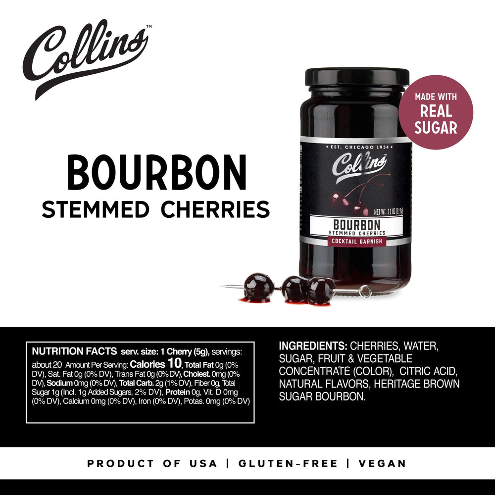 Collins Chicago close-up single cherry showing texture and bold flavor benefit