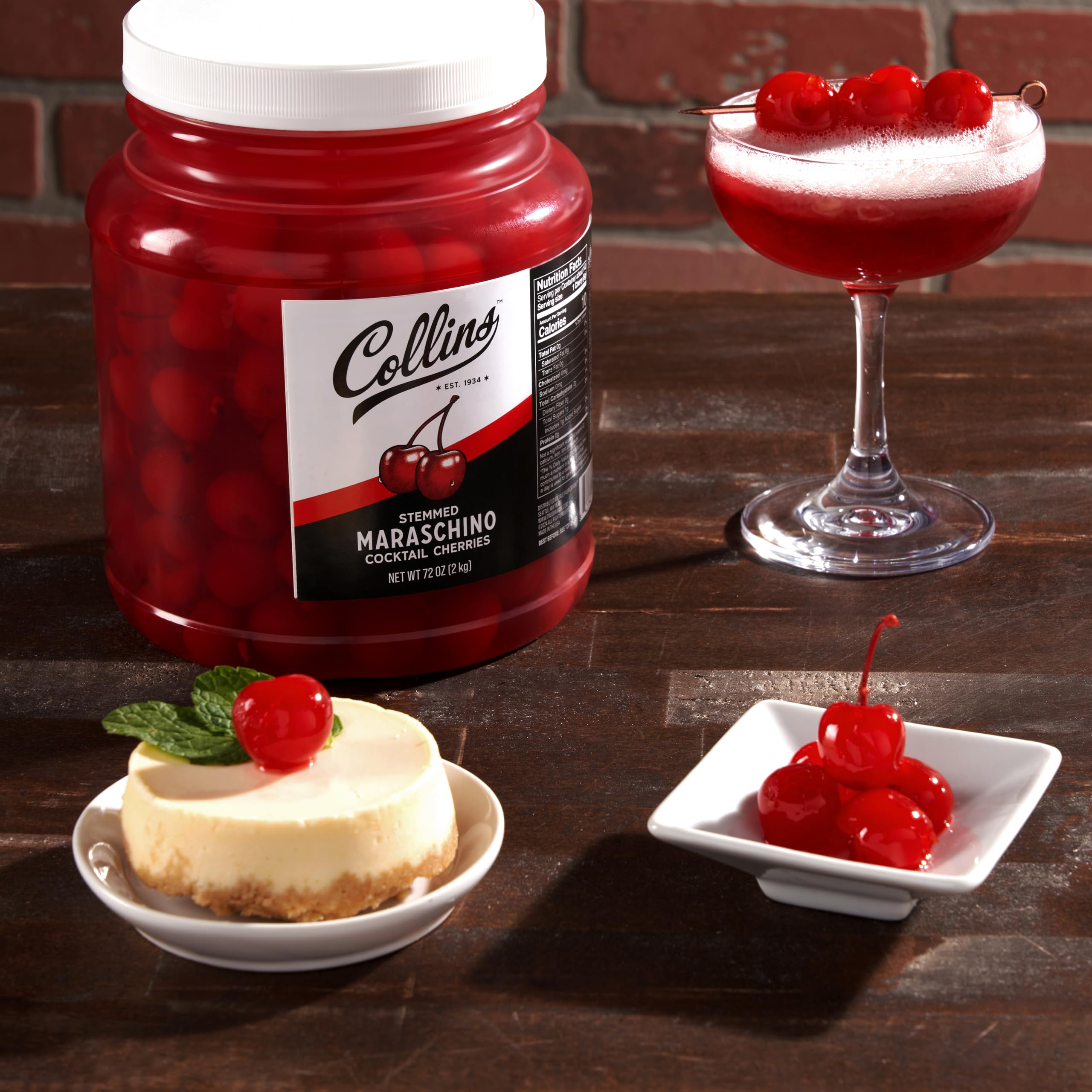 Collins Chicago cherries perched on an ice cream sundae adding color and sweetness