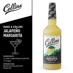 Collins Chicago pouring mix into glass with ice to create a margarita