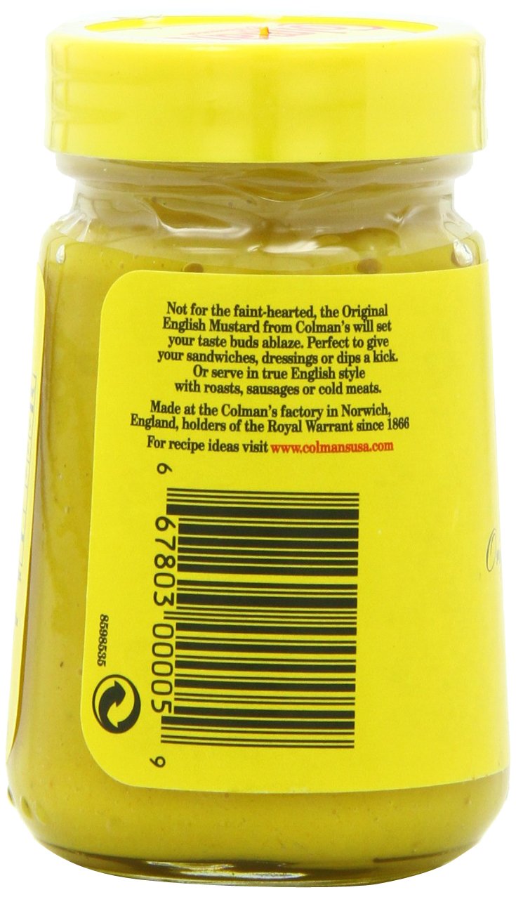 Colman's mustard mixed in a marinade bowl beside jar, showing versatile use