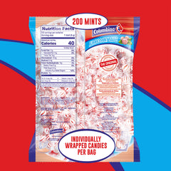 Colombina candy texture close-up revealing red and white peppermint swirl benefits freshness