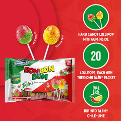 Colombina watermelon lollipop close-up of glossy candy shell highlighting fruit color