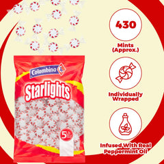 Colombina individually wrapped mints close-up highlighting hygienic convenience