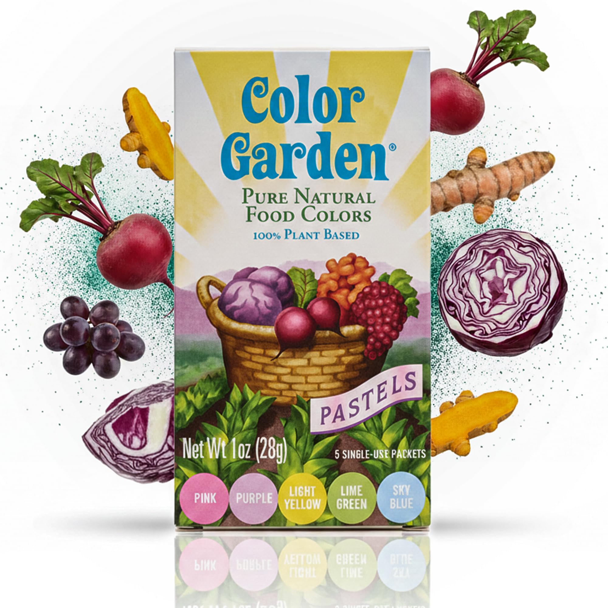 COLOR GARDEN lifestyle kitchen scene with decorated treats showcasing clean-label baking