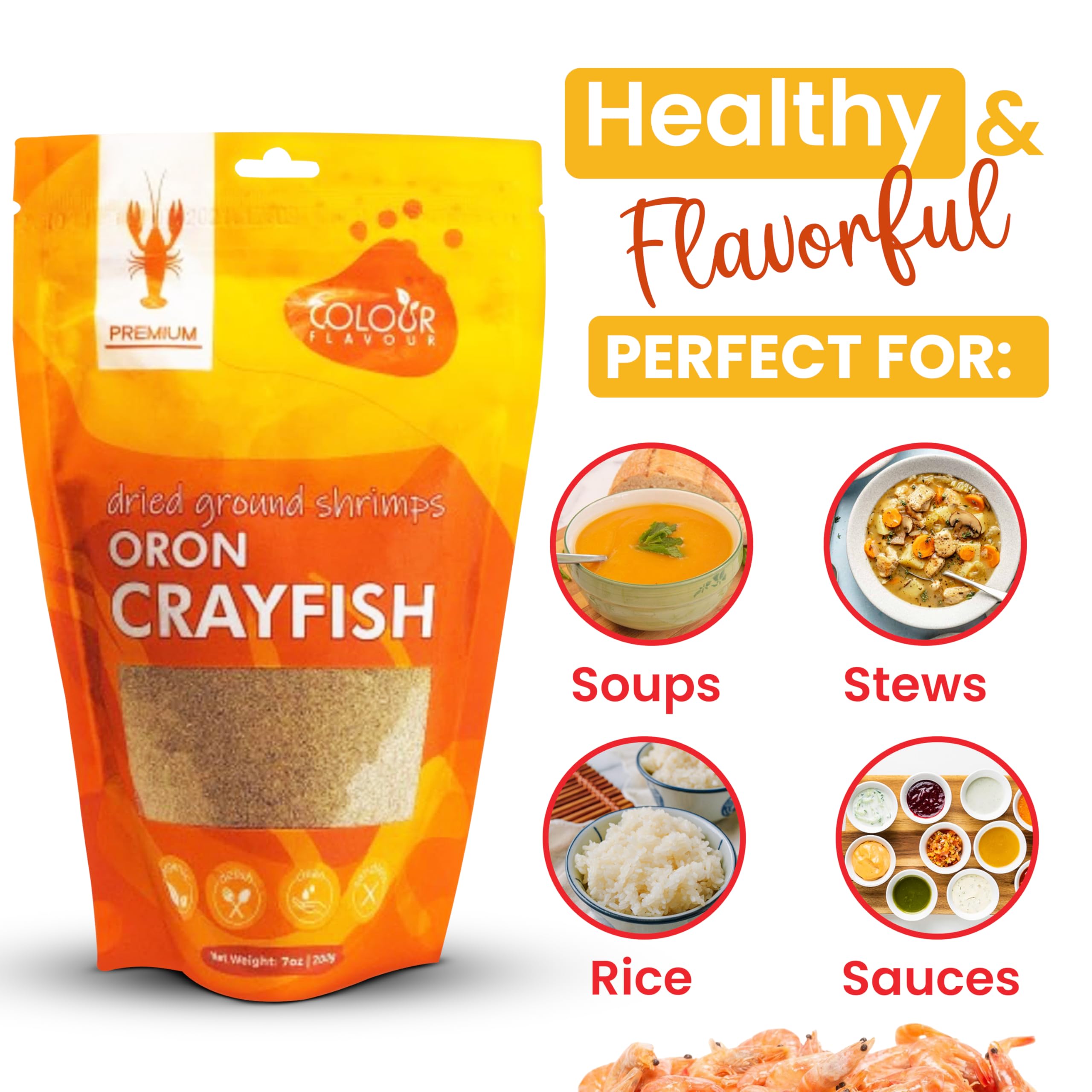 Colour Flavour powder in wooden spoon ready to season dishes for deeper flavor