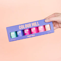 Colour Mill bottle lineup displaying six bright shades for consistent coloring