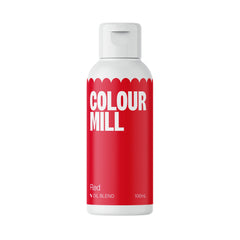 Colour Mill red front bottle showing brand and vibrant color benefits
