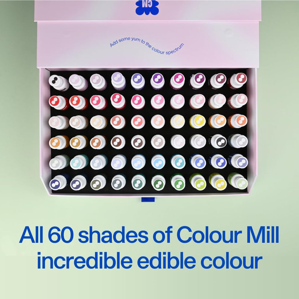 Colour Mill bottle beside ruler showing 20 ml size and portion control benefit
