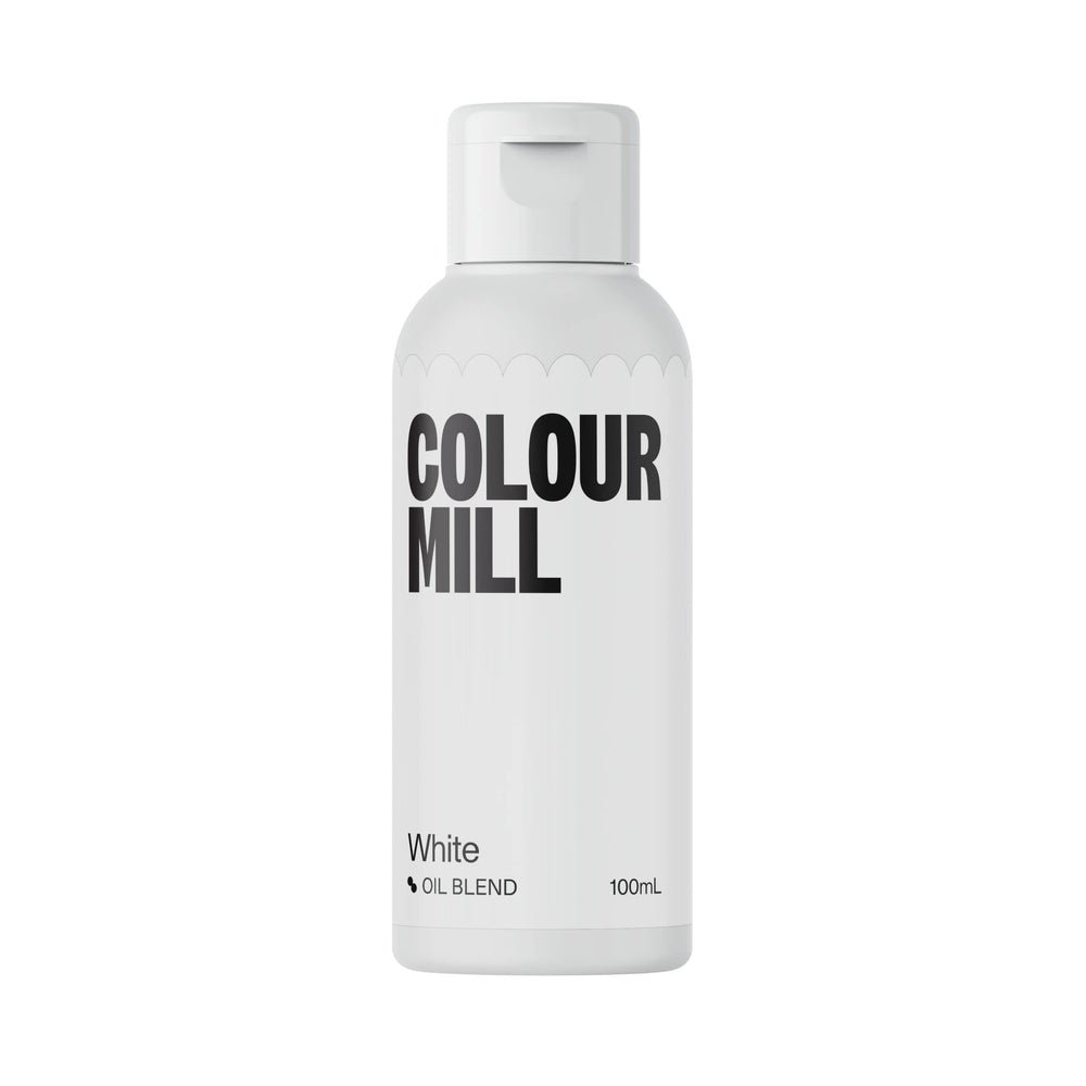 Colour Mill white bottle front label showing product and capacity for clear identification and trust