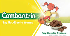 Combantrin in-hand lifestyle shot showing single-dose convenience and portability