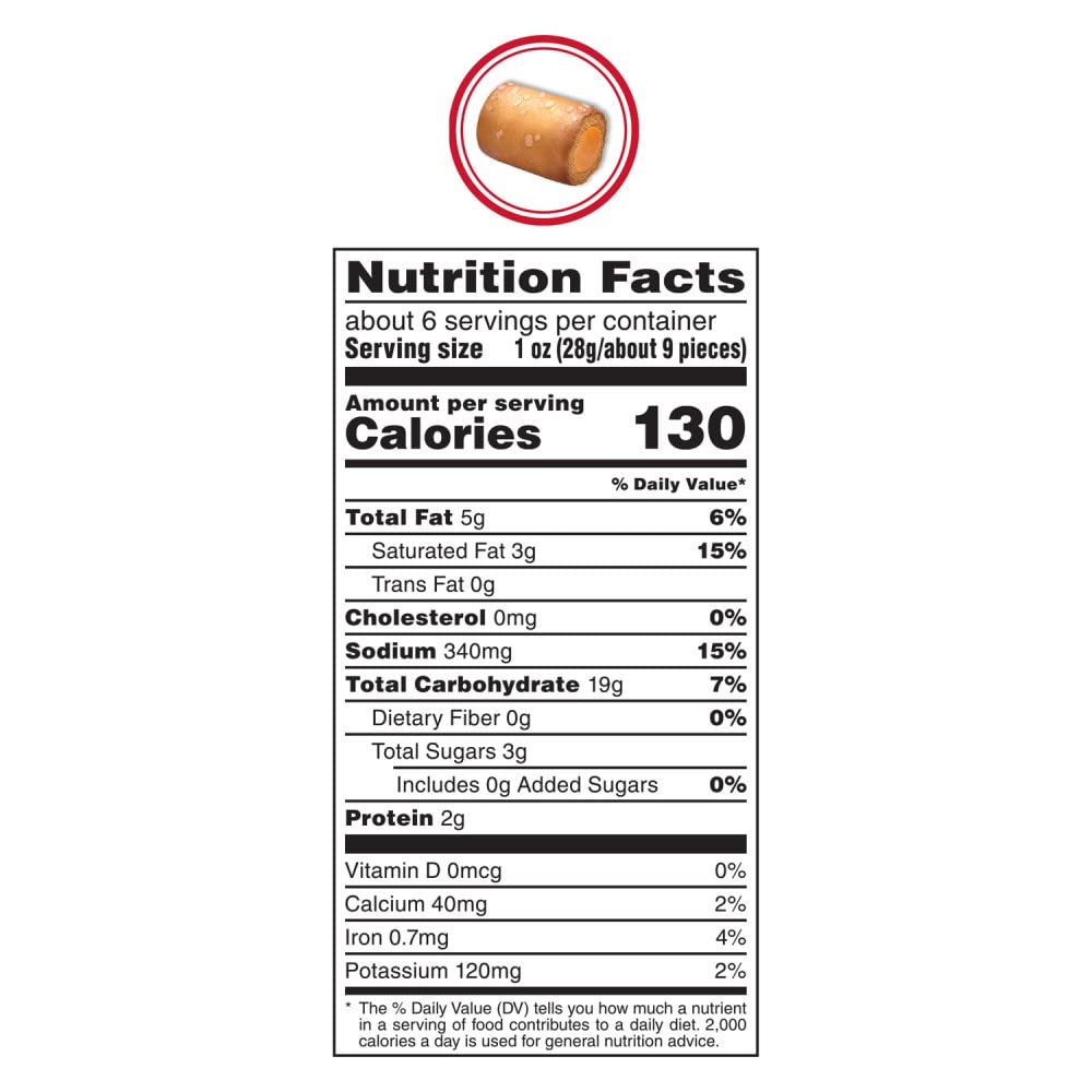 Combos nutrition label and ingredients panel for informed choices