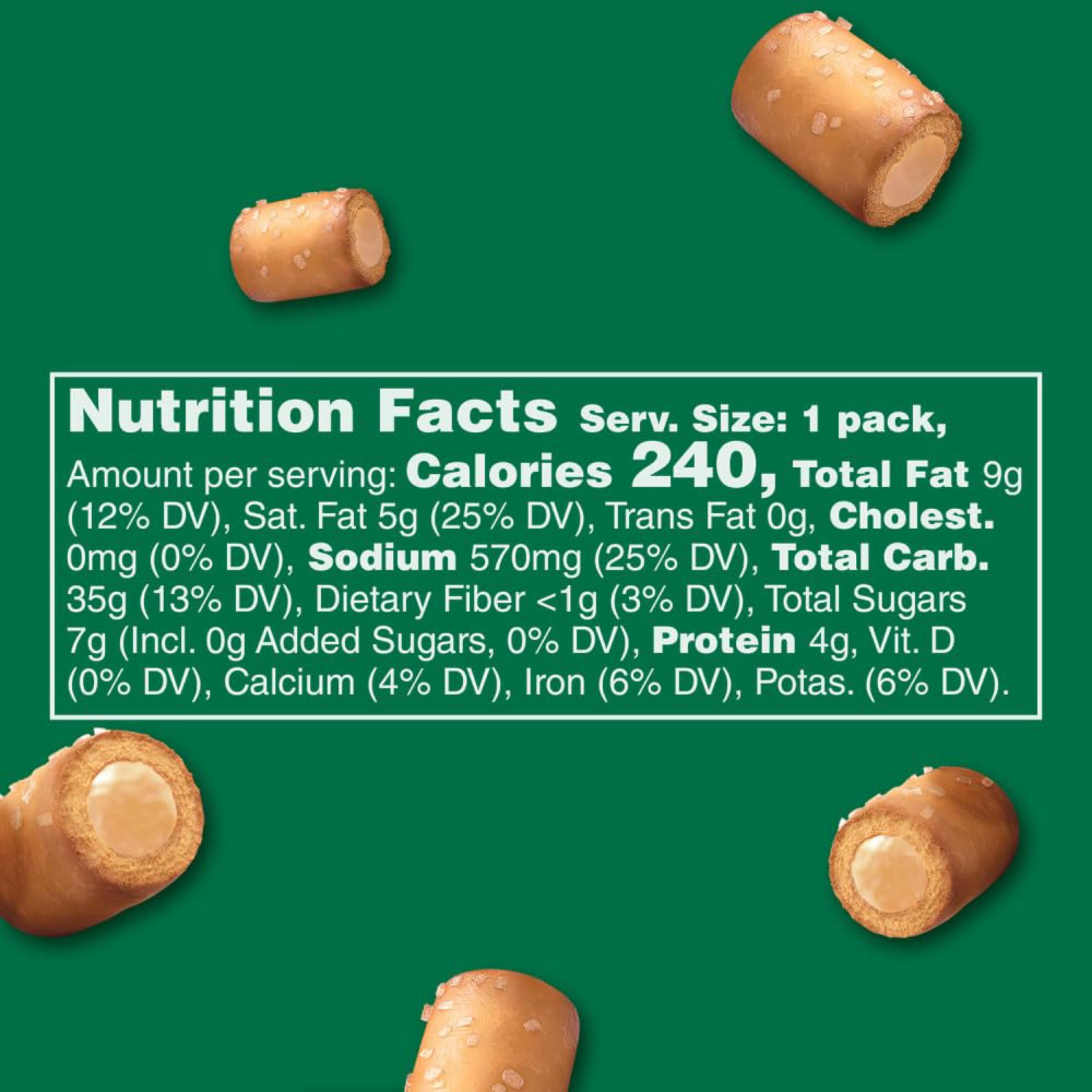 Combos bag beside a ruler showing compact single-serve size