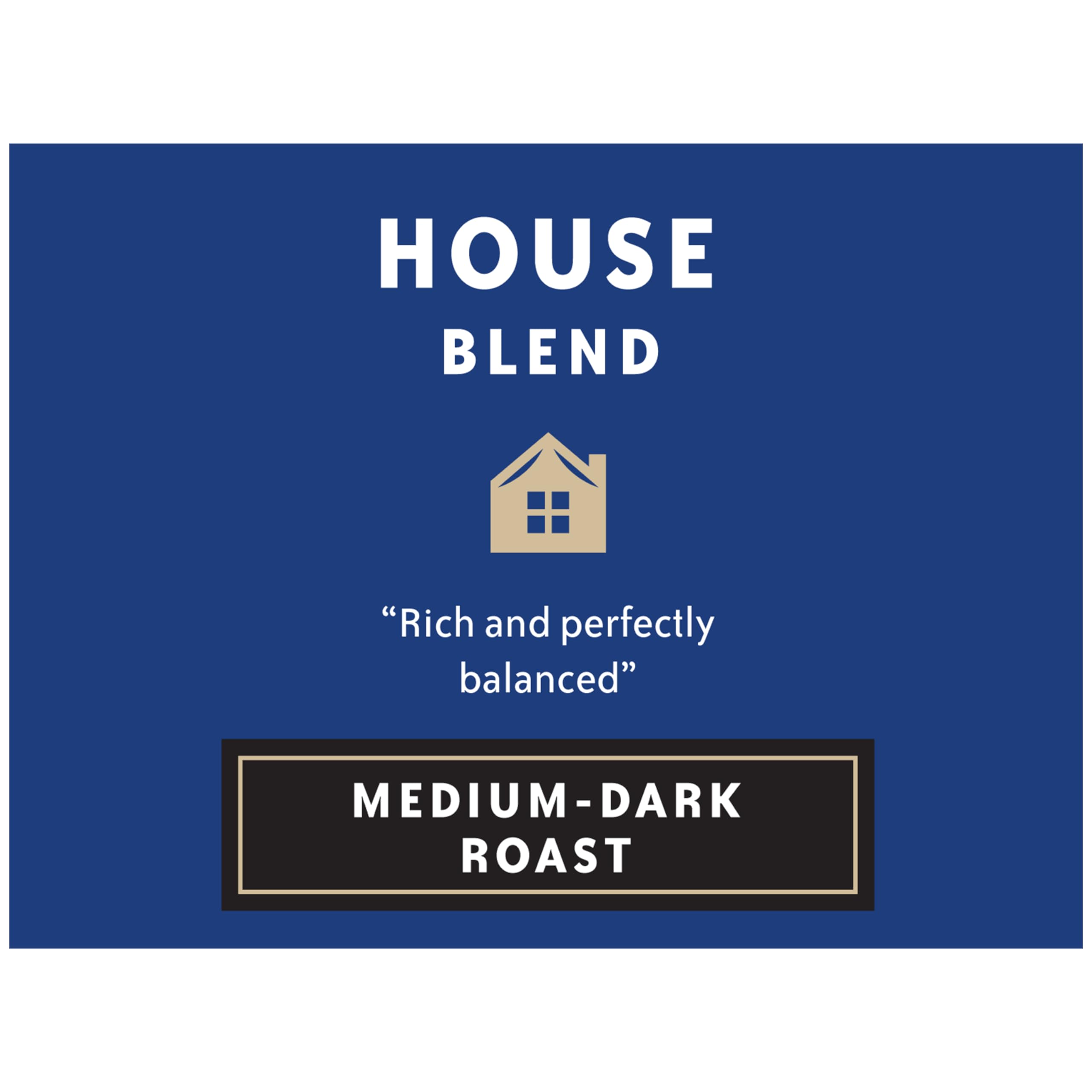Community Coffee roasted beans with label detail showing Arabica sourcing and quality benefit