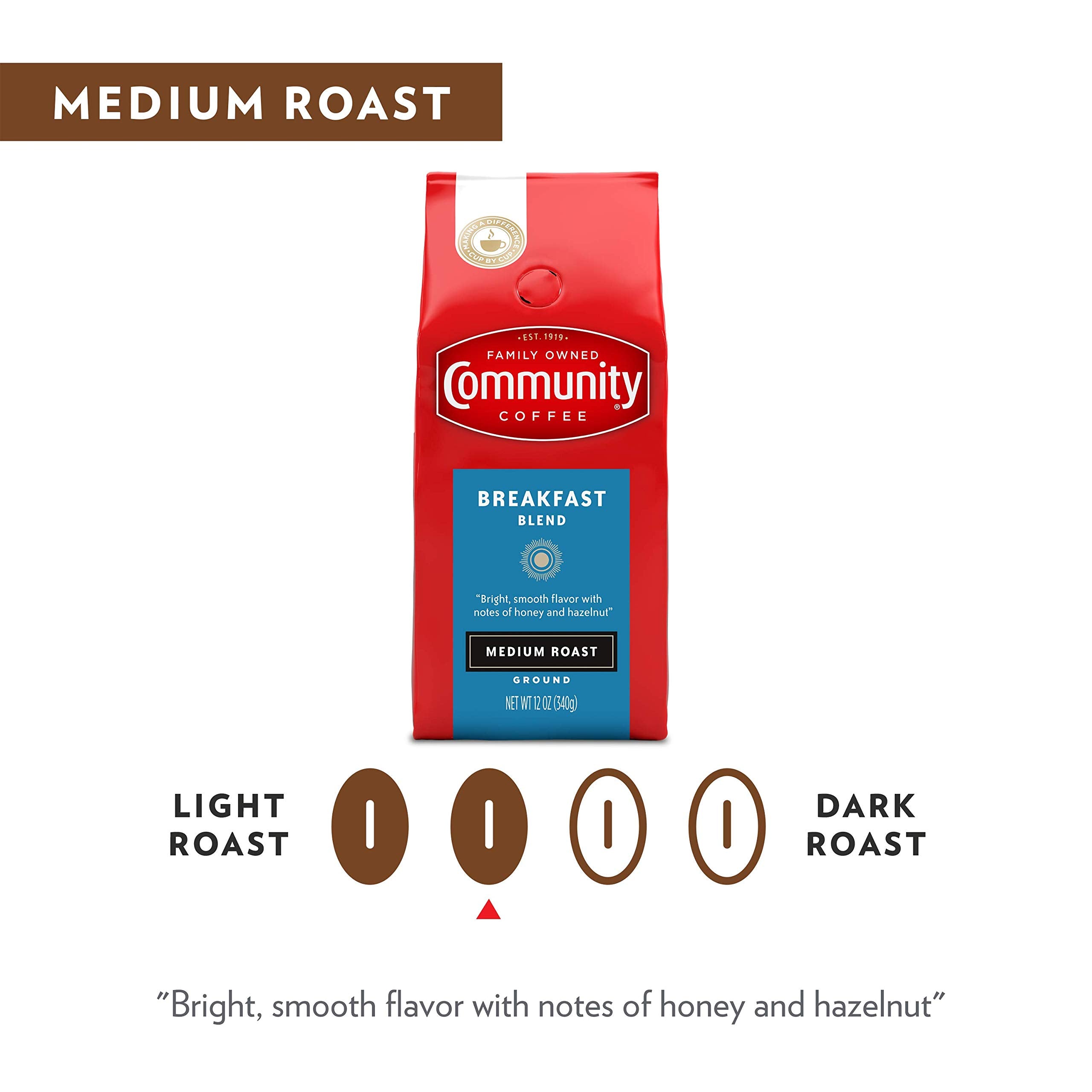 Community Coffee brewed cup in a morning setting illustrating bright, smooth flavor