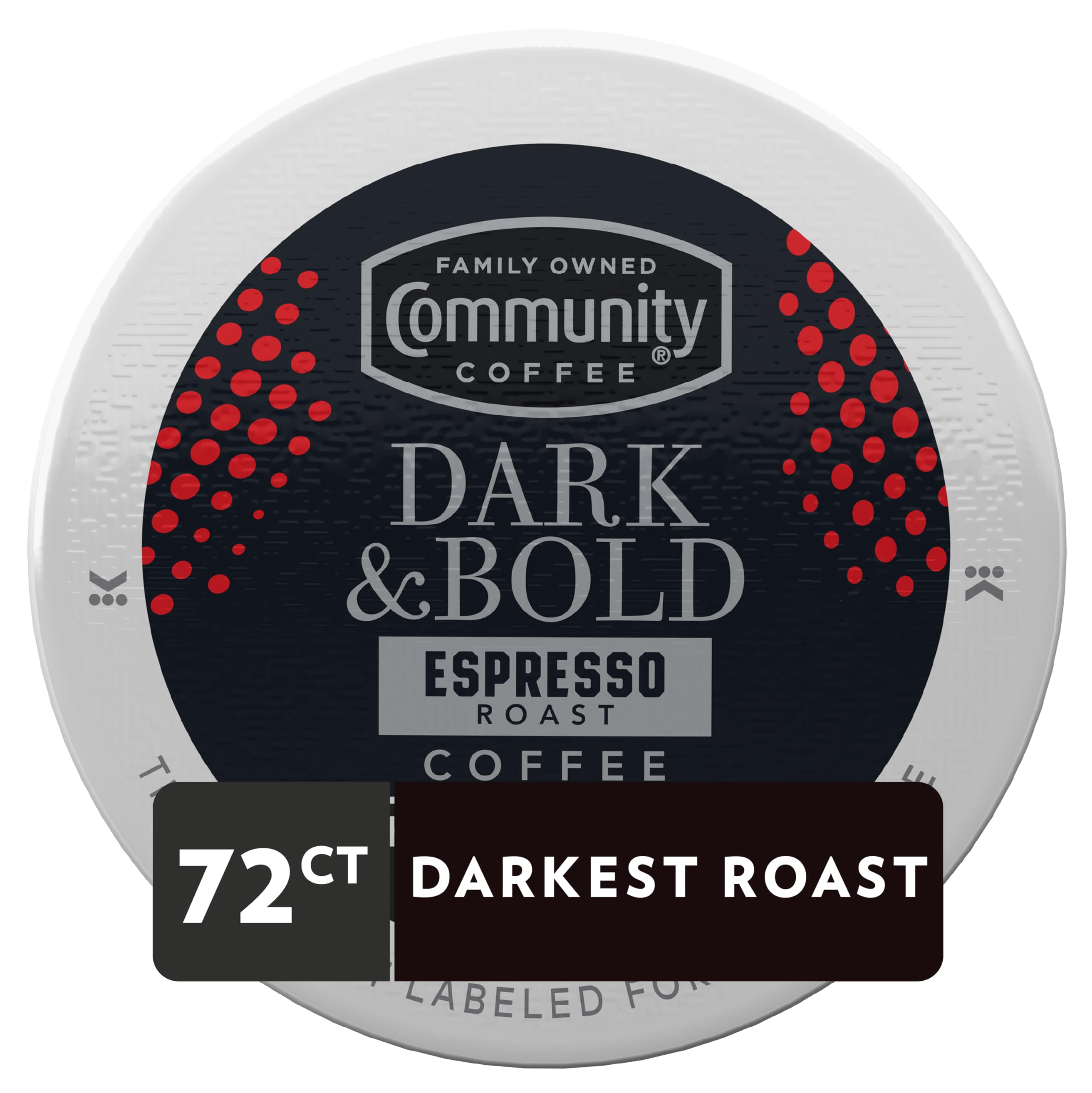 Community Coffee close-up of pod seal preserving freshness and aroma