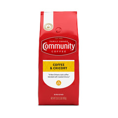 Community Coffee front packaging showing 32 oz bag and brand logo, clear product identification