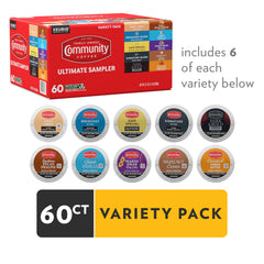 Community Coffee K-Cup pod close-up displaying pod design and sealed freshness benefit