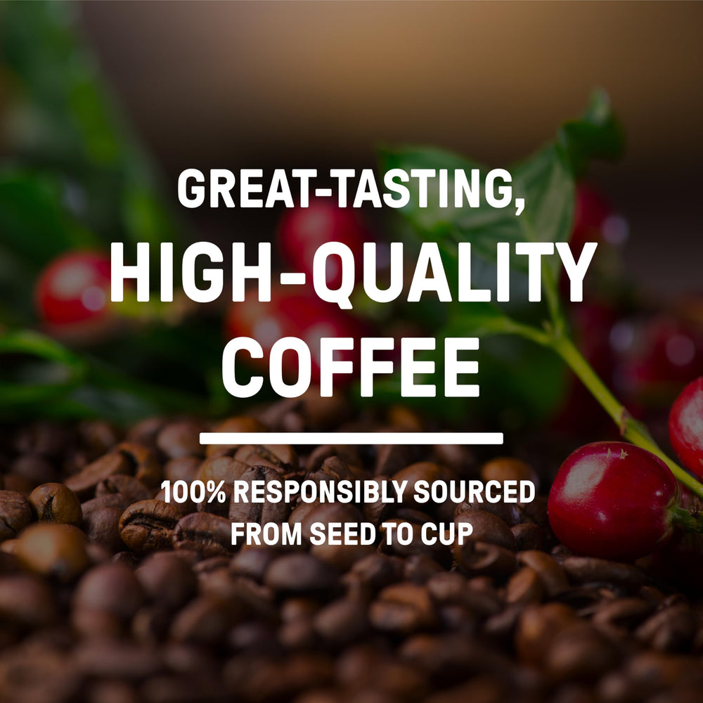 Community Coffee label detail showing sourcing partners and heritage