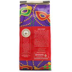 Community Coffee close-up of ground texture highlighting aromatic cinnamon and vanilla notes