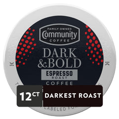 Community Coffee pod close-up highlighting sealed pod freshness and easy brewing