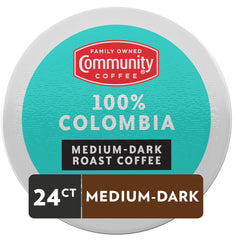 Community Coffee pod close-up revealing foil seal and fresh aroma retention