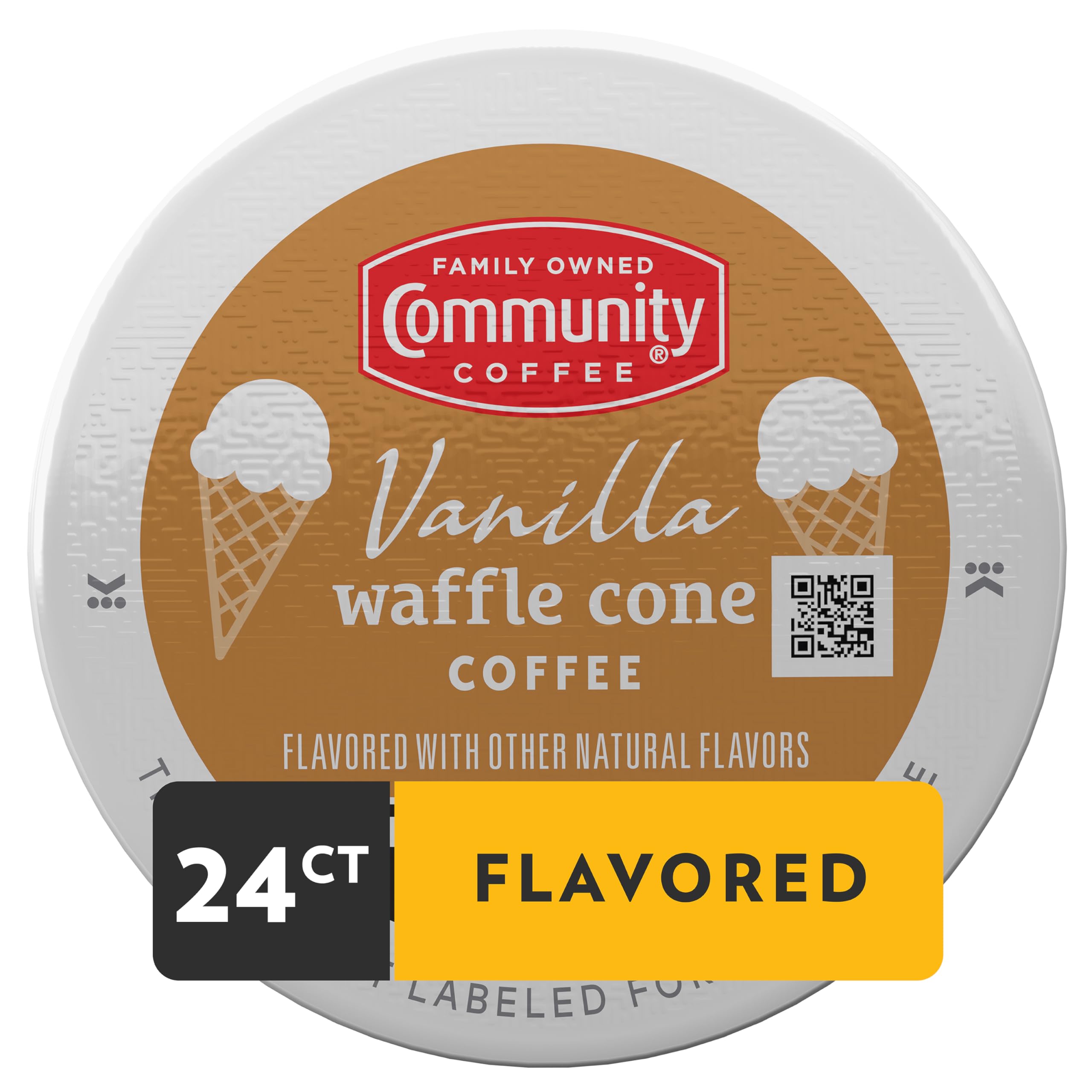Community Coffee pods close-up displaying sealed single-serve freshness benefit