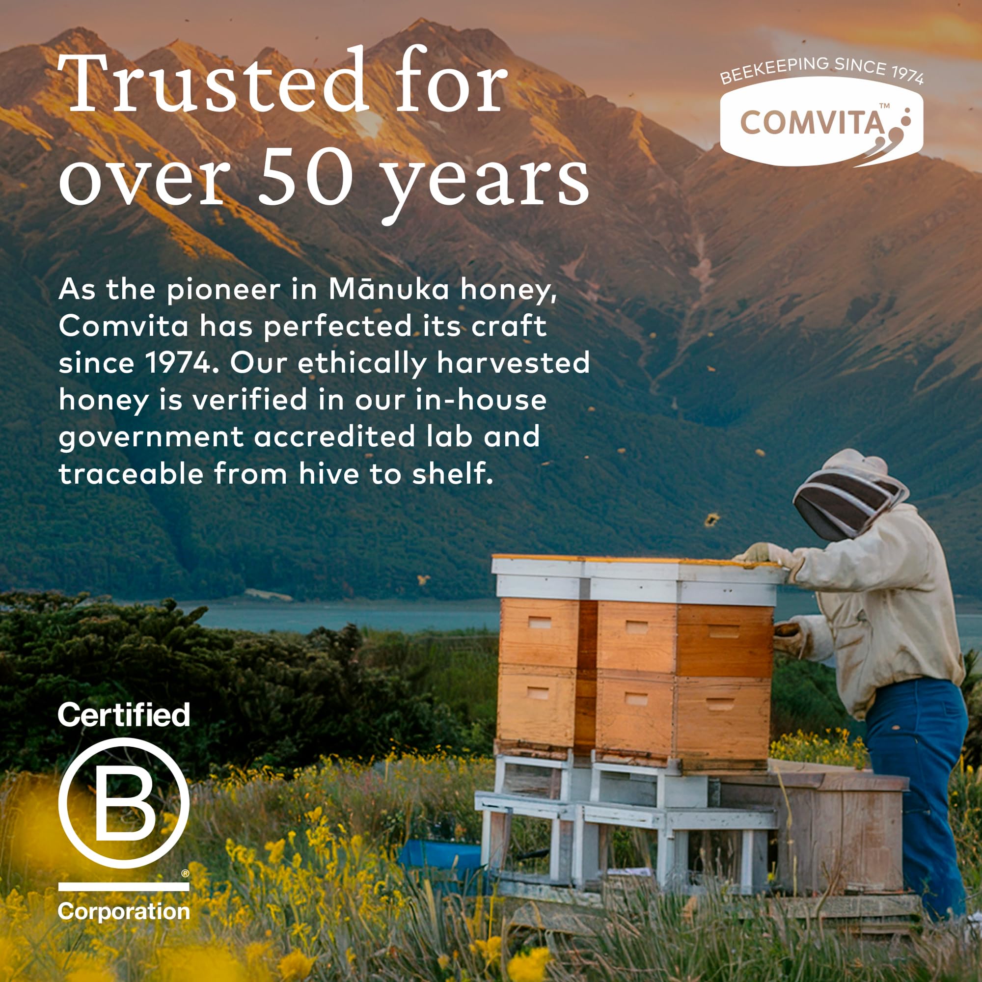 Comvita honey stirred into teacup showing easy mixing benefit