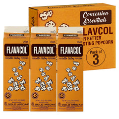 Concession Essentials front packaging showing three 35 oz cartons and total 105 ounces benefit convenience