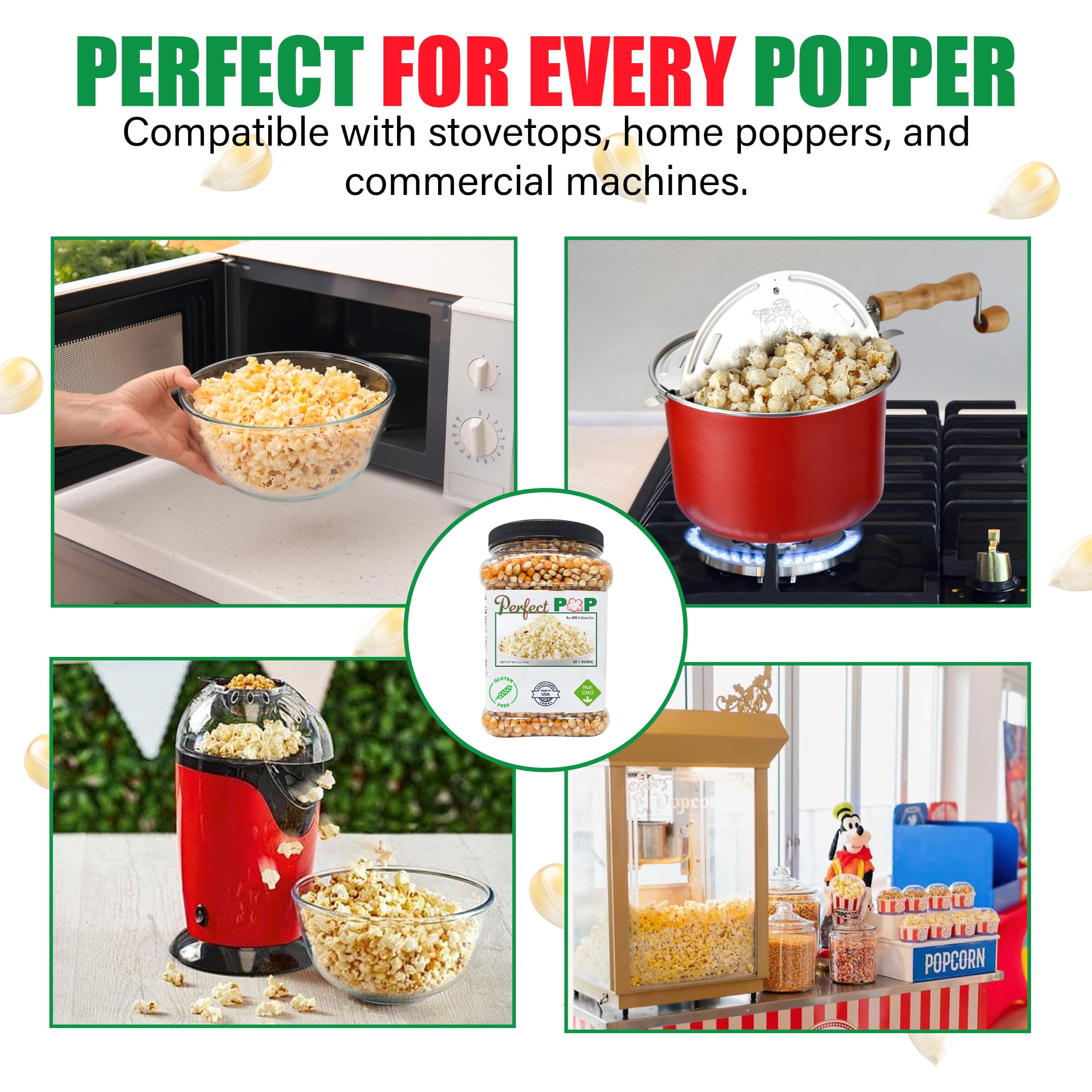 Concession Essentials seasoned popcorn on tray showing seasoning retention and serving appeal