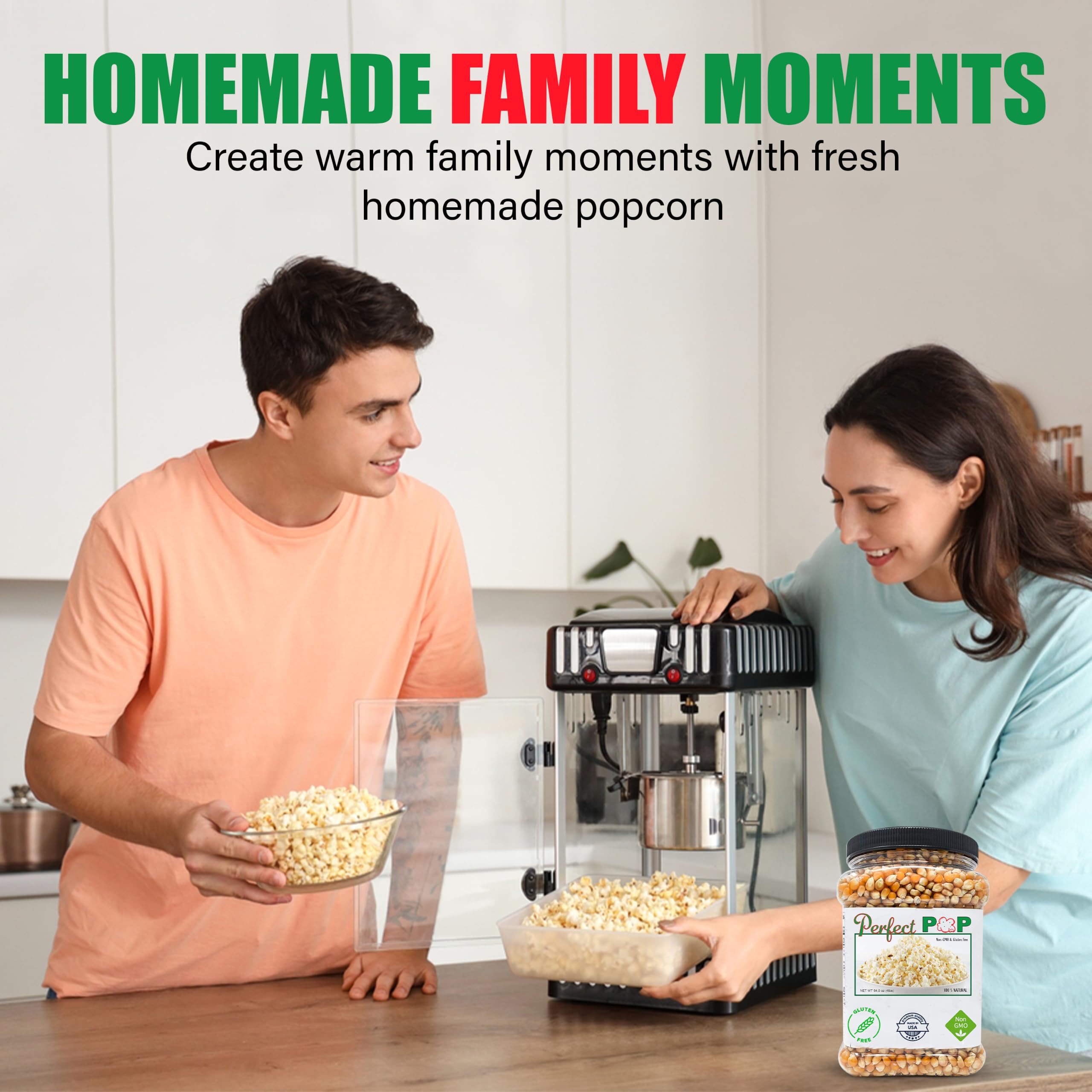 Concession Essentials size comparison with measuring cup illustrating 4 lb capacity for events