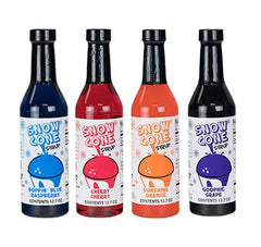 Concession Express front-packaging showing four 12.7oz syrup bottles for quick service