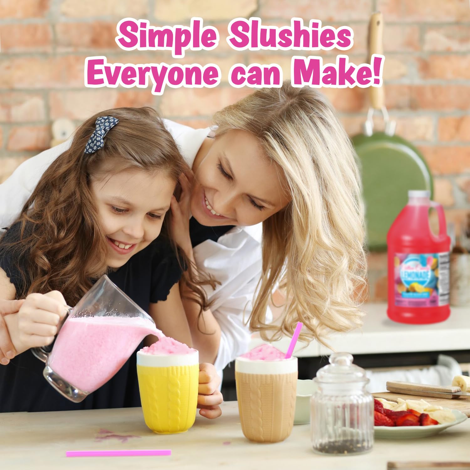 Concession Express served cup of cotton candy lemonade slush showing vibrant appeal for guests