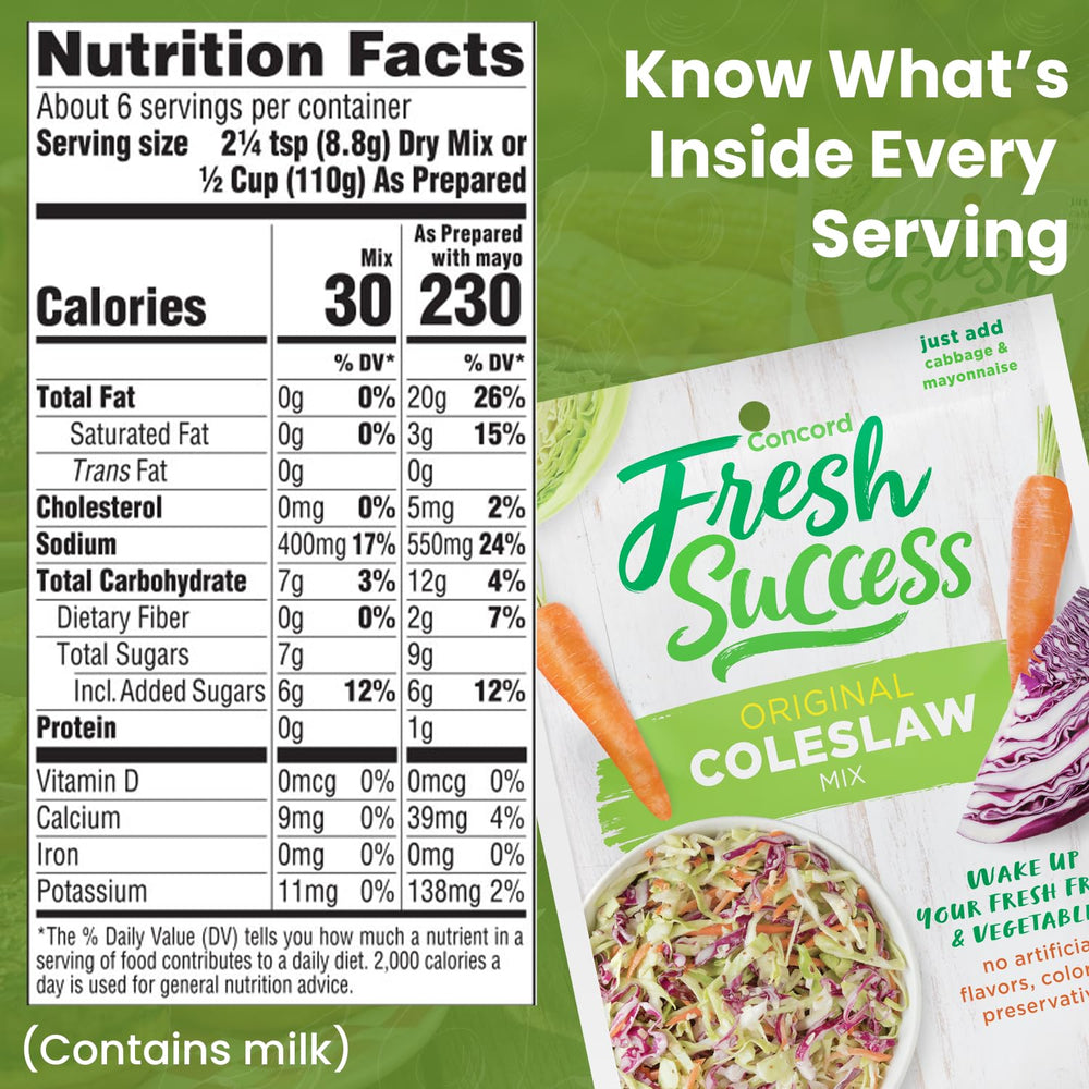 Spread of ingredients with Concord Foods packet showing key components and pantry simplicity