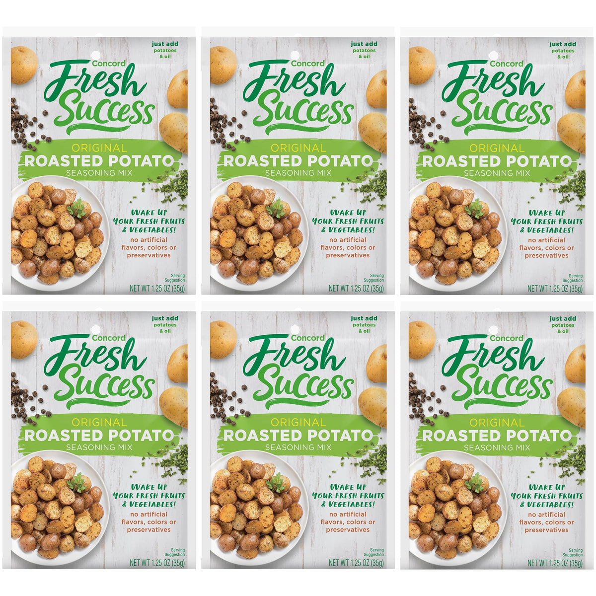 Concord Foods front packet showing branding and single-serve convenience