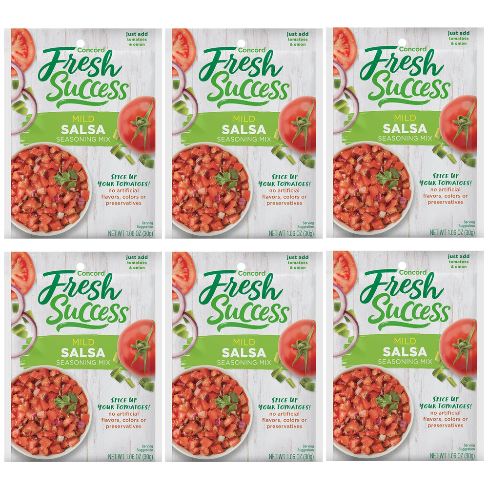 Concord Foods front packaging showing six pouches and convenience