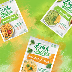 Concord Foods packet beside avocados showing quick mix-and-serve convenience