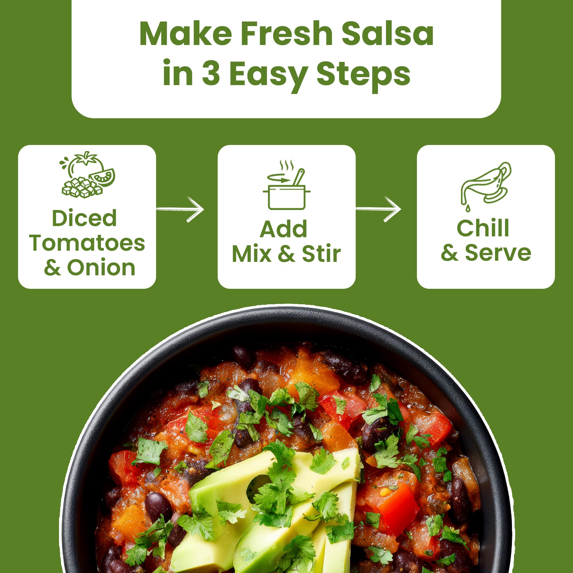Concord Foods prepared mild salsa in bowl ready to serve