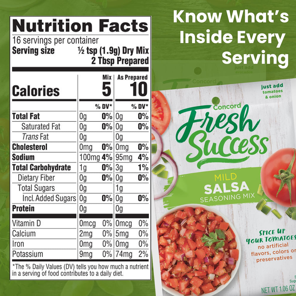 Concord Foods six pouches arranged to show pantry-ready convenience