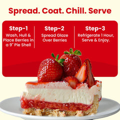 Concord Foods finished strawberry pie showcasing bright, sugar free topping