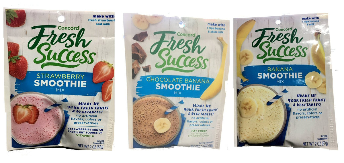 Concord Foods variety pack front view showing three flavor pouches and easy breakfast convenience