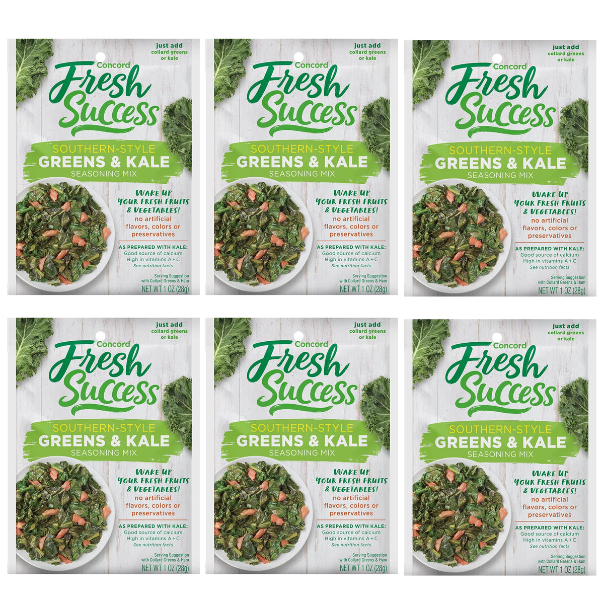 Concord Foods packet front view showing branding and Southern-style seasoning — clear pantry-ready labeling