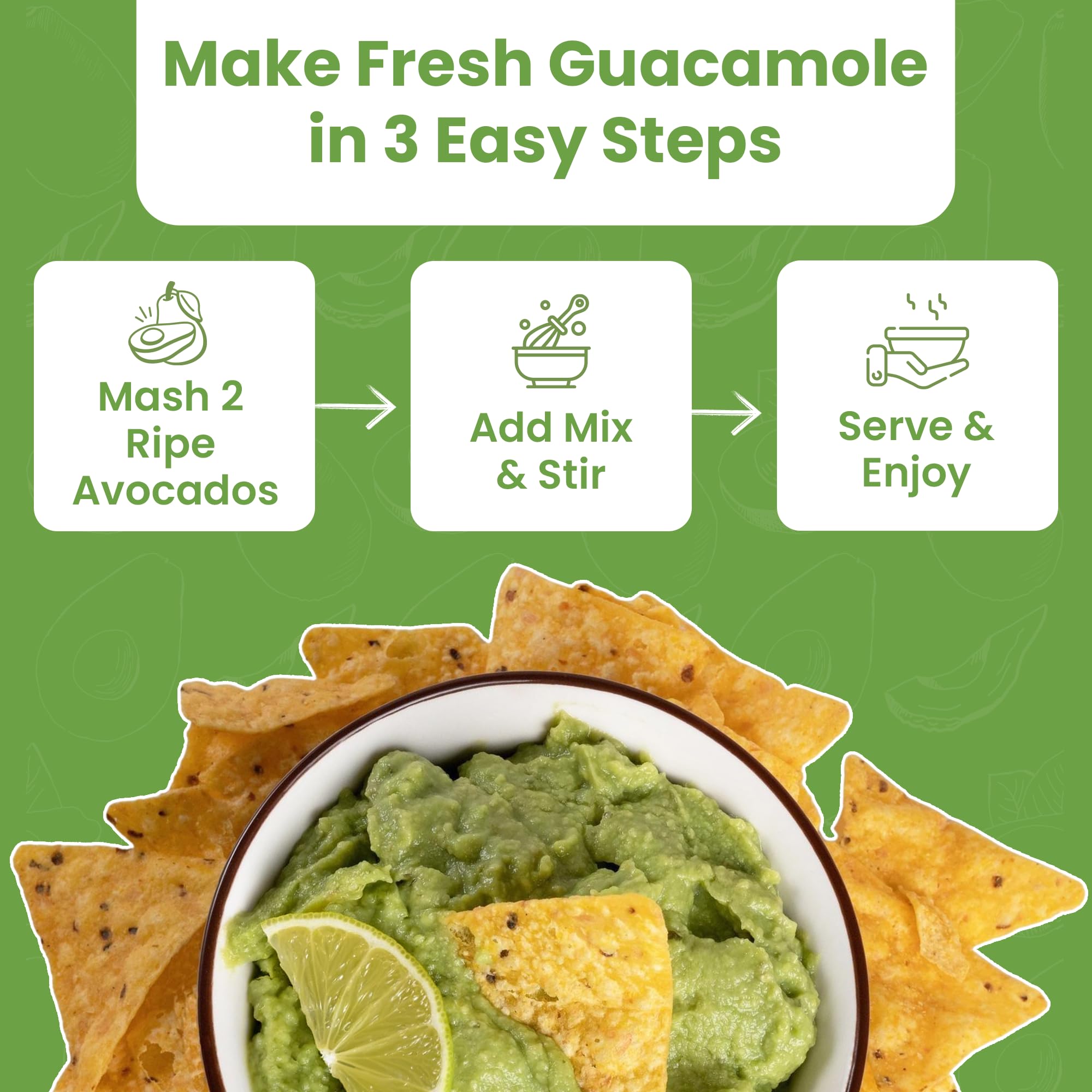 Concord Fresh Success guacamole bowl made with packet delivering bright flavor