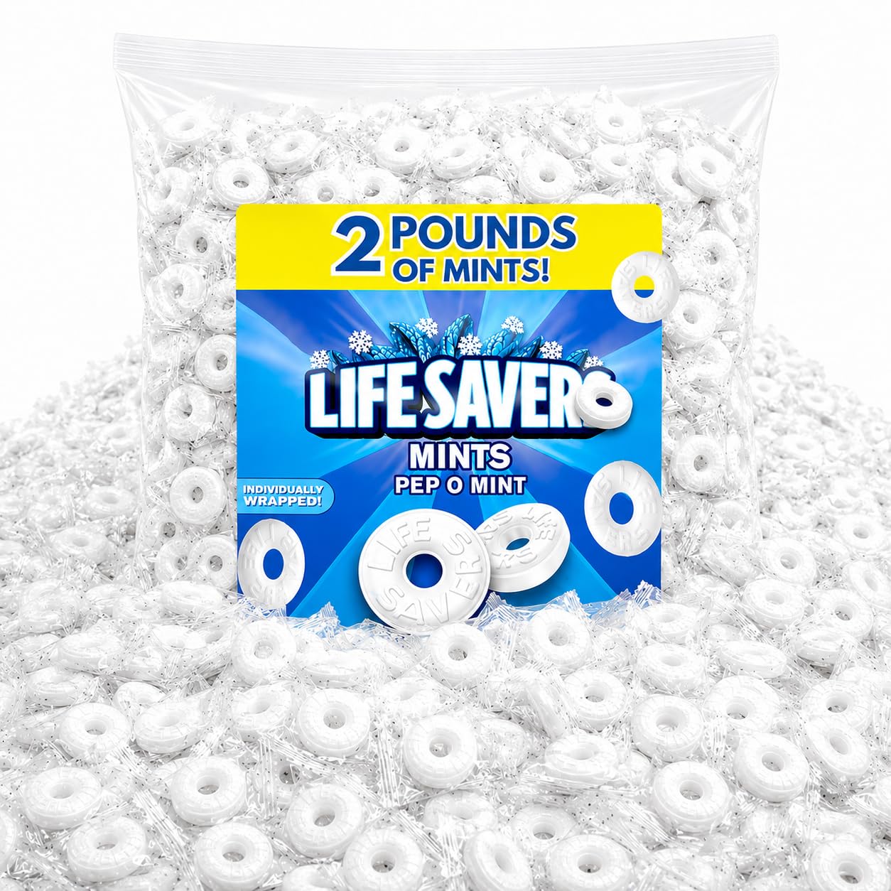 CONESCEPT front package showing 2 lb bulk peppermint bag and easy storage benefit