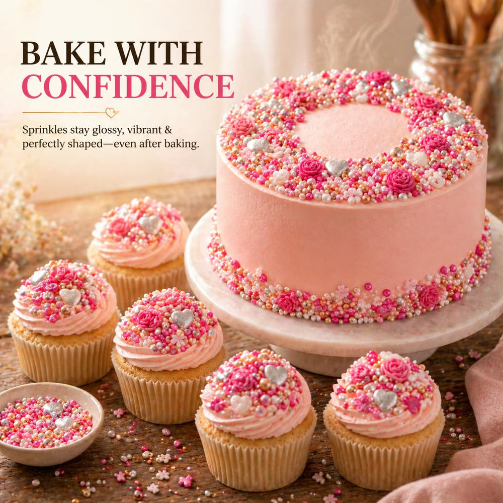 Confect on anniversary cake in table setting, brand elevates event presentation