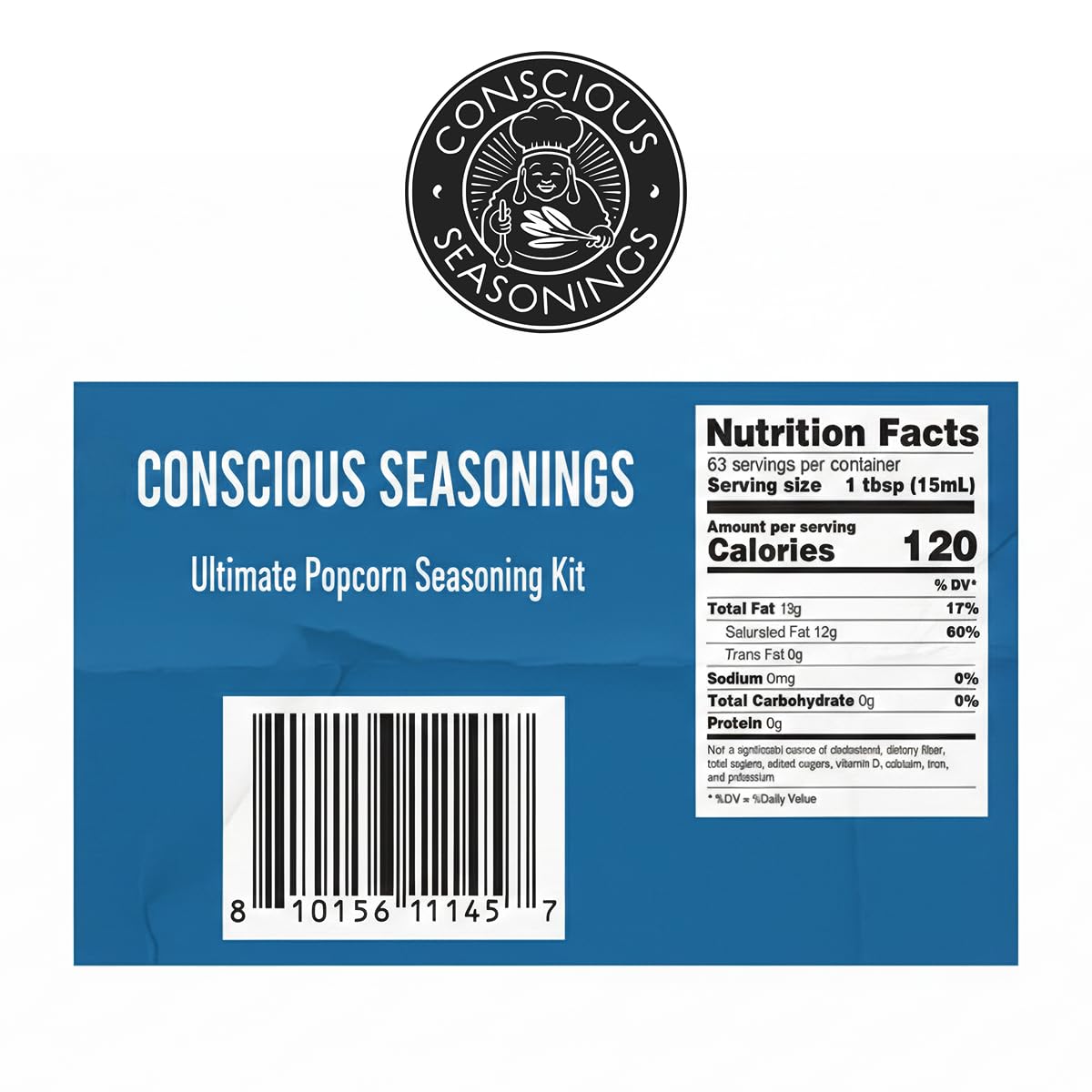 CONSCIOUS SEASONINGS stainless steel shaker detail for precise seasoning